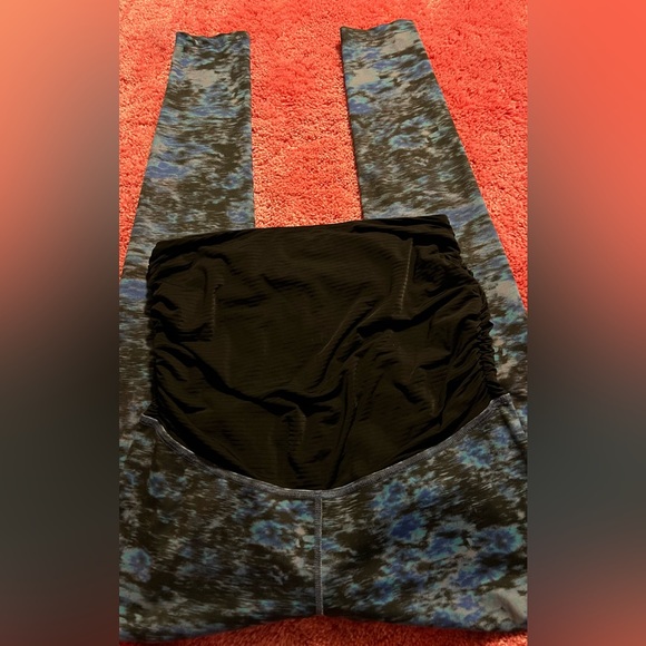 Beyond Yoga Pants - Beyond The Bump By Beyond Yoga Maternity Leggings Blue Black Women's Medium